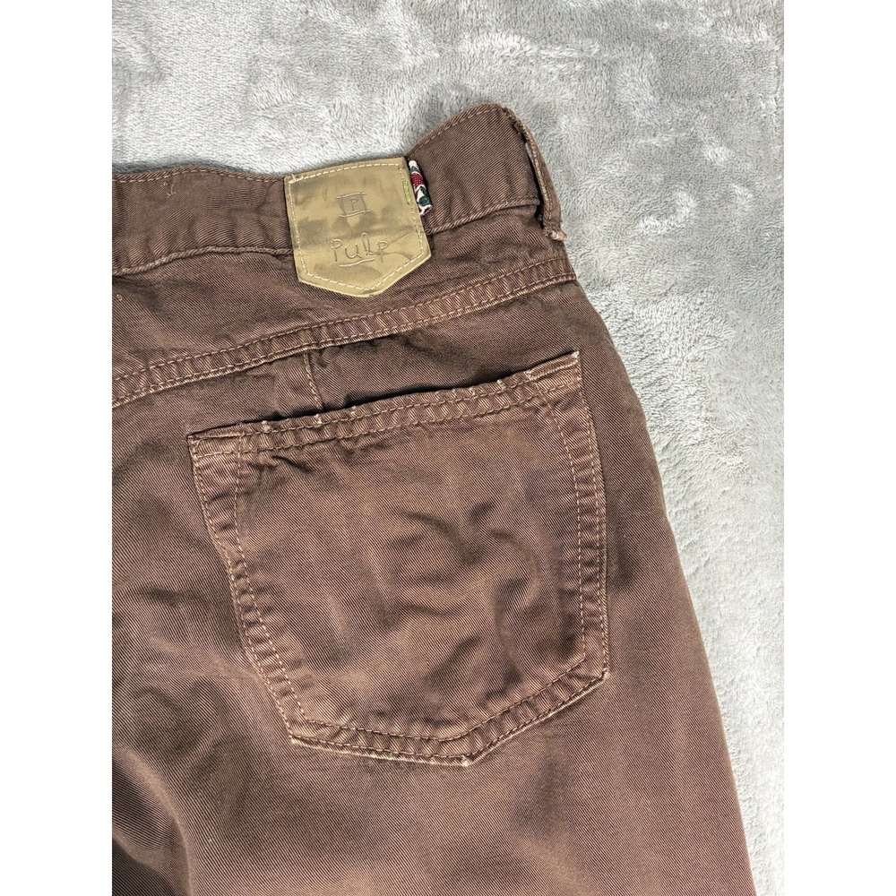 VTG Pulp‎ Pants Womens Sz 12 brown 100% Junlon Made In USA Polynosic - Picture 13 of 15